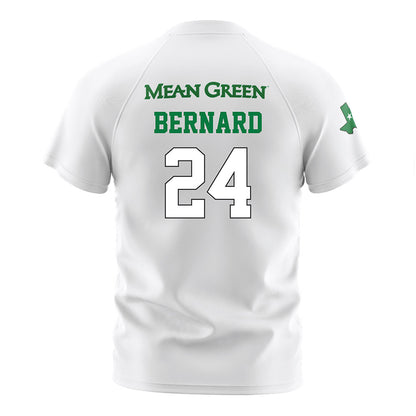 North Texas - NCAA Women's Soccer : Mia Bernard - White Stripe Jersey