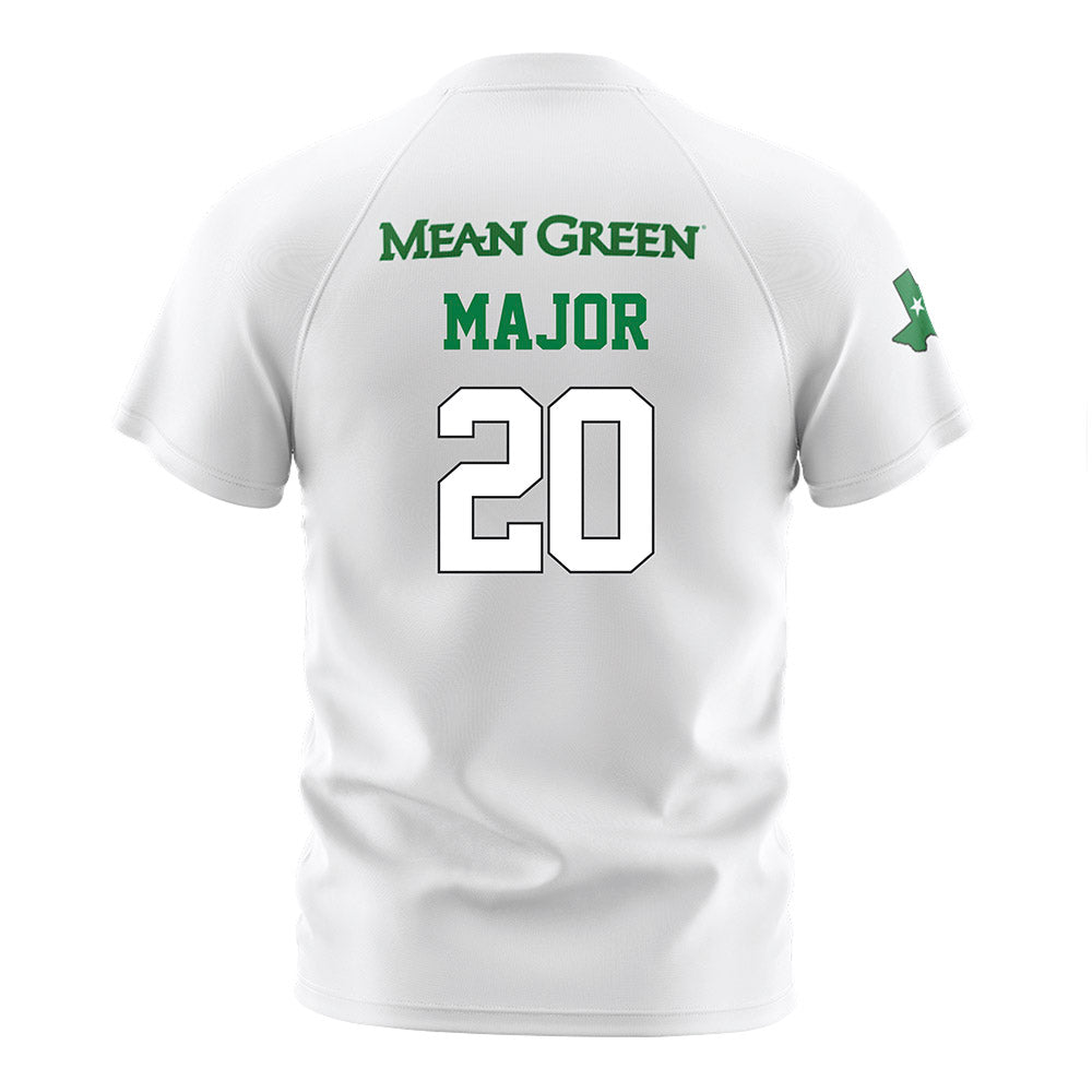 North Texas - NCAA Women's Soccer : Abigail Major - White Stripe Jersey