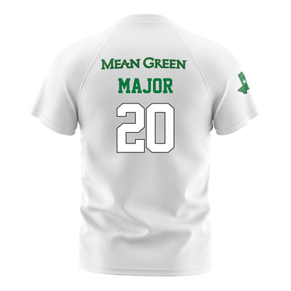 North Texas - NCAA Women's Soccer : Abigail Major - White Stripe Jersey