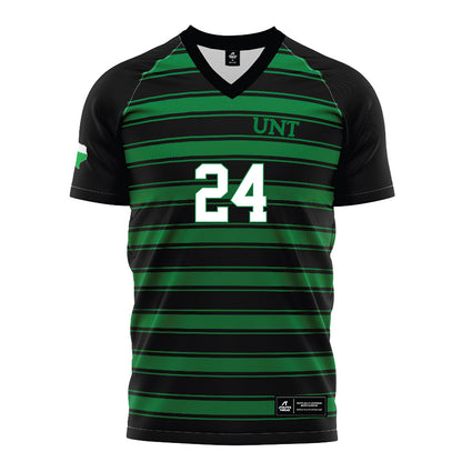 North Texas - NCAA Women's Soccer : Mia Bernard - Black Stripe Jersey