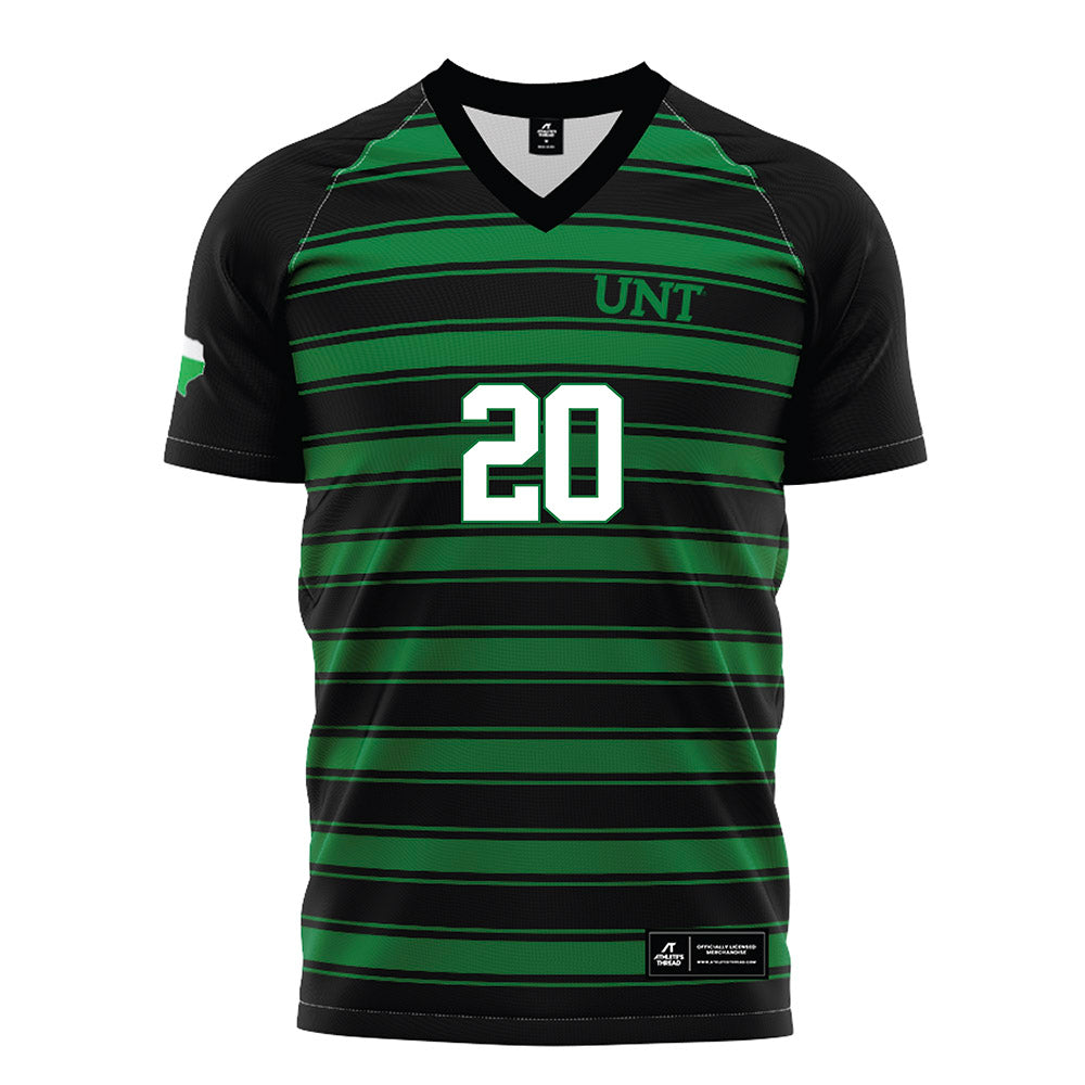 North Texas - NCAA Women's Soccer : Abigail Major - Black Stripe Jersey