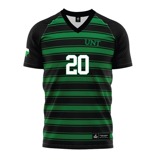 North Texas - NCAA Women's Soccer : Abigail Major - Black Stripe Jersey