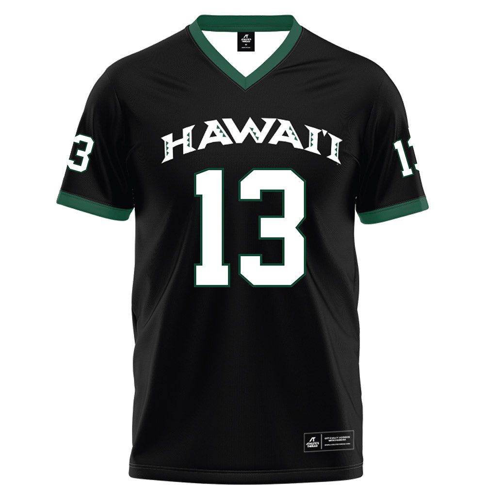 Hawaii - NCAA Football : Caleb Brown - Black Jersey