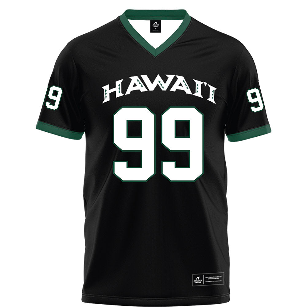 Hawaii - NCAA Football : Tali Moe - Black Jersey