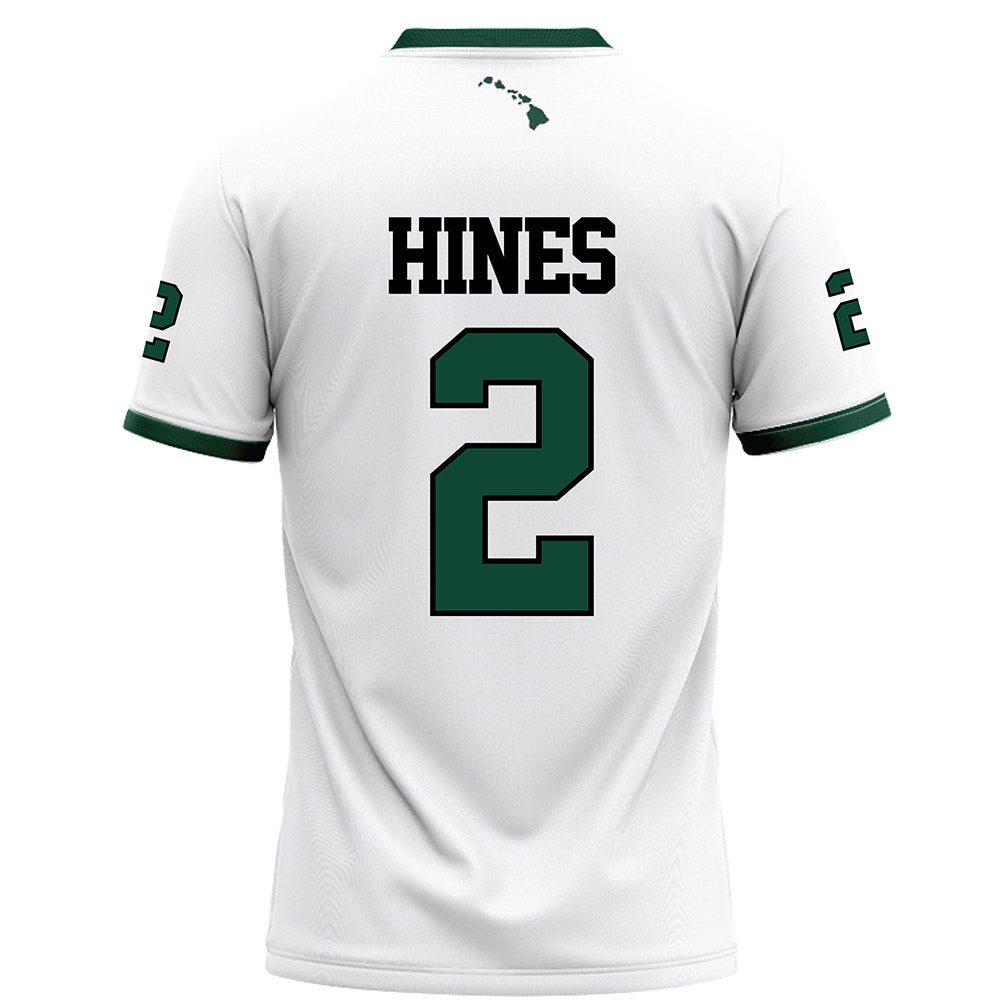 Hawaii - NCAA Football : Tylan Hines - White Jersey