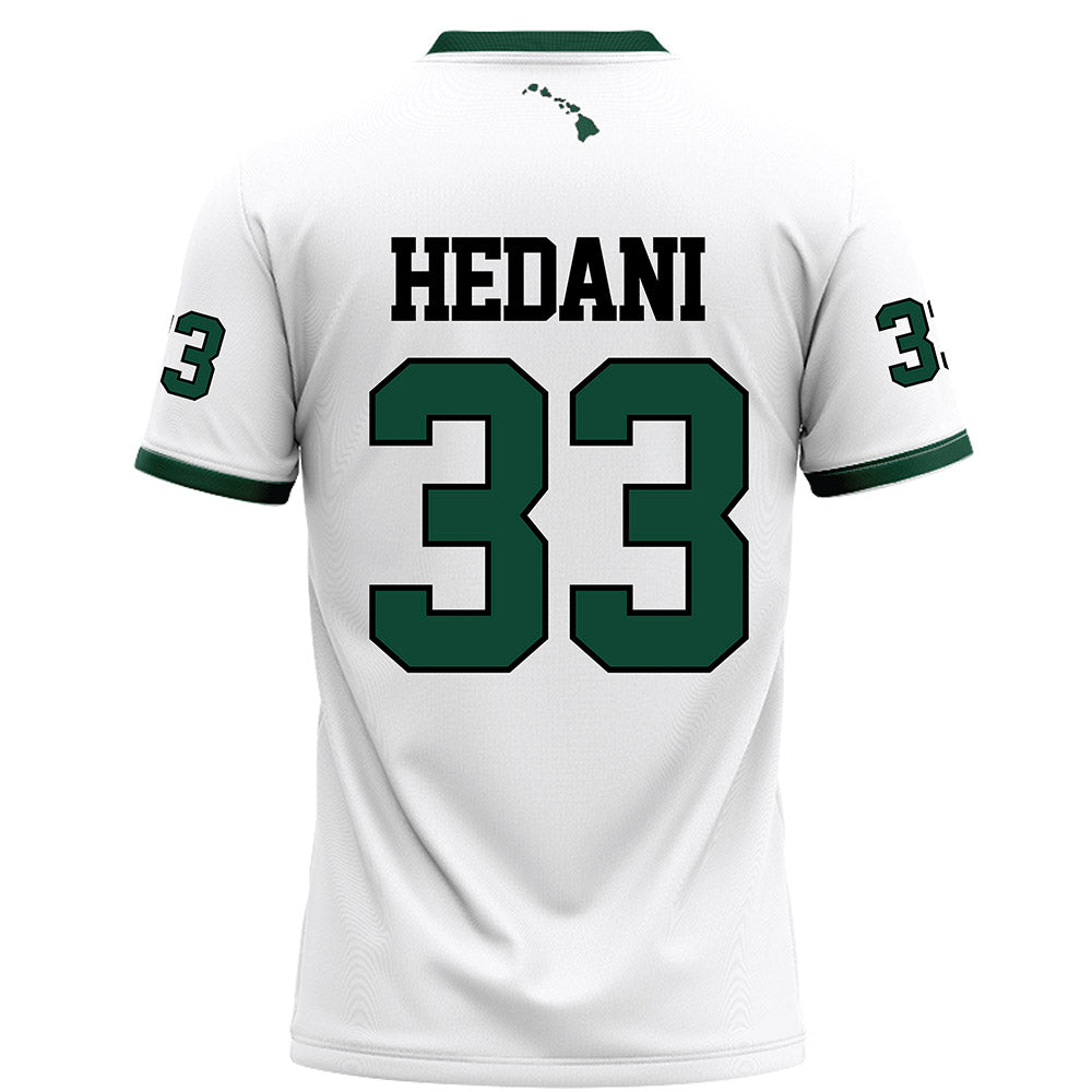 Hawaii - NCAA Football : Brock Hedani - White Jersey