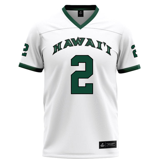 Hawaii - NCAA Football : Tylan Hines - White Jersey