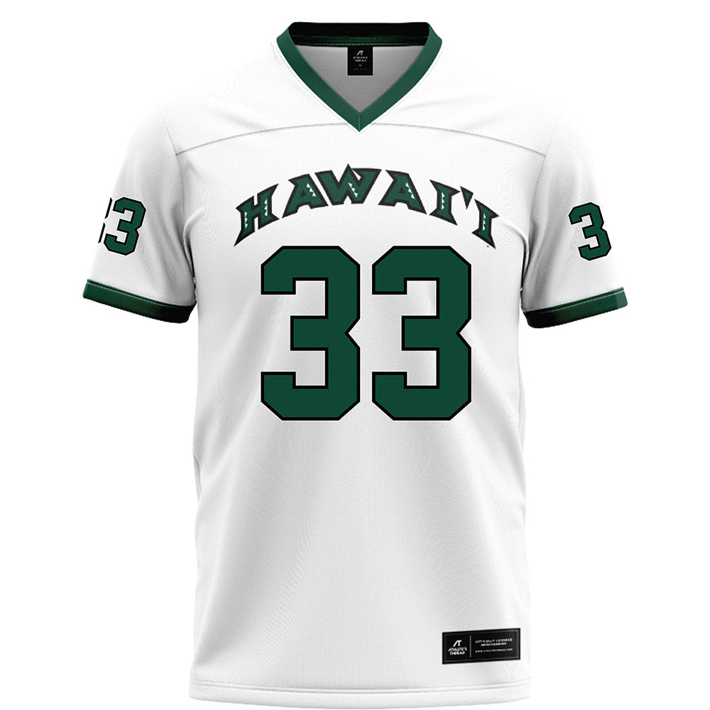 Hawaii - NCAA Football : Brock Hedani - White Jersey