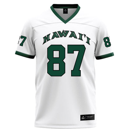 Hawaii - NCAA Football : Devon Tauaefa - White Jersey