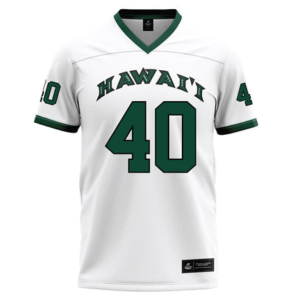 Hawaii - NCAA Football : DJ Utu - White Jersey