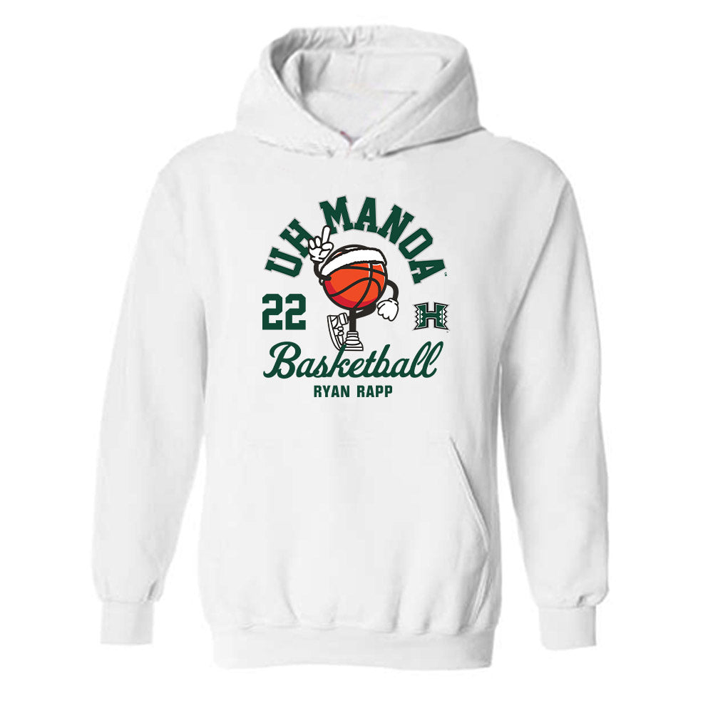 Hawaii - NCAA Men's Basketball : Ryan Rapp - Hooded Sweatshirt Fashion Shersey