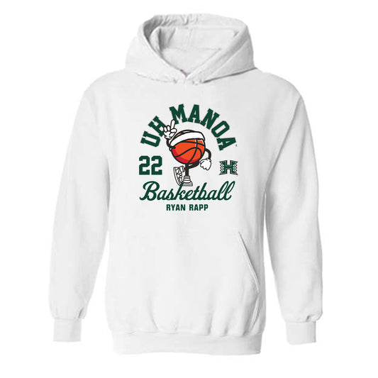 Hawaii - NCAA Men's Basketball : Ryan Rapp - Hooded Sweatshirt Fashion Shersey