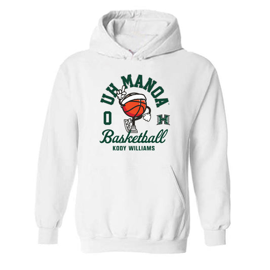 Hawaii - NCAA Men's Basketball : Kody Williams - Hooded Sweatshirt Fashion Shersey