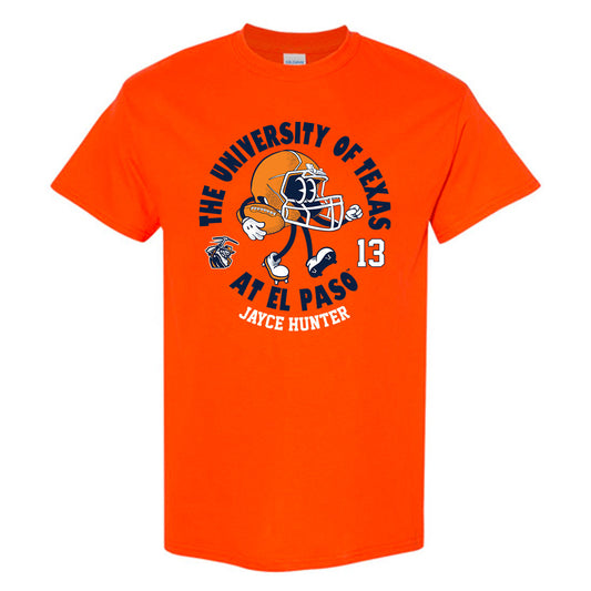 UTEP - NCAA Football : Jayce Hunter - Orange Fashion Shersey Short Sleeve T-Shirt