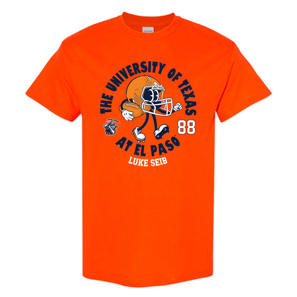 UTEP - NCAA Football : Luke Seib - Orange Fashion Shersey Short Sleeve T-Shirt