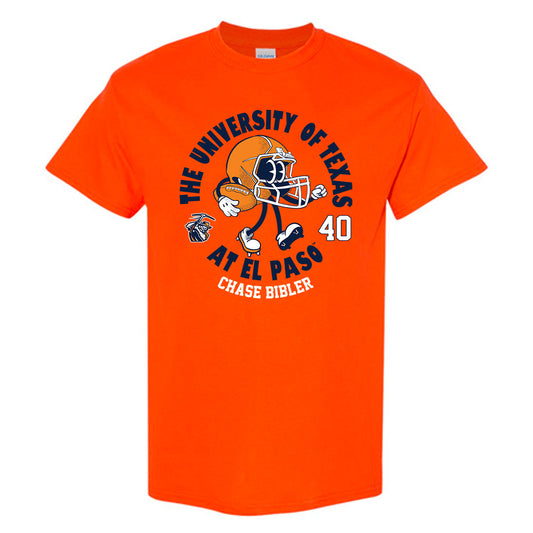 UTEP - NCAA Football : Chase Bibler - Orange Fashion Shersey Short Sleeve T-Shirt
