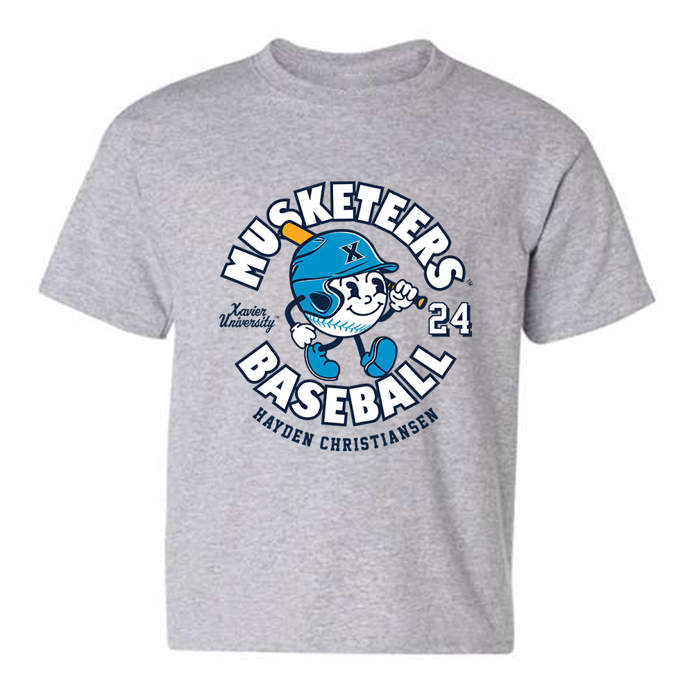 Xavier - NCAA Baseball : Hayden Christiansen - Youth T-Shirt Fashion Shersey