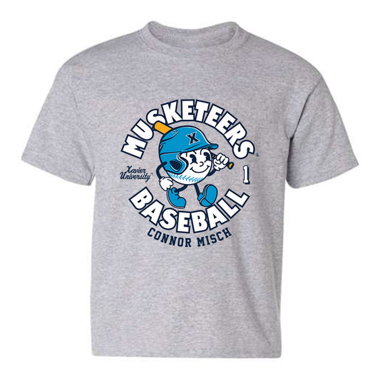 Xavier - NCAA Baseball : Connor Misch - Youth T-Shirt Fashion Shersey