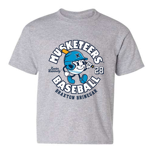 Xavier - NCAA Baseball : Braxton Brinegar - Youth T-Shirt Fashion Shersey