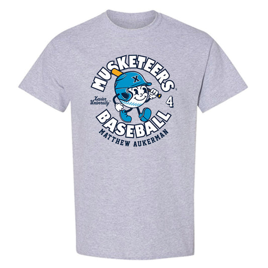 Xavier - NCAA Baseball : Matthew Aukerman - T-Shirt Fashion Shersey