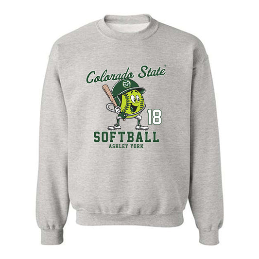 Colorado State - NCAA Softball : Ashley York - Crewneck Sweatshirt Fashion Shersey