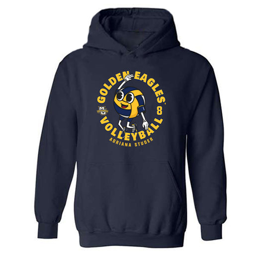 Marquette - NCAA Women's Volleyball : Adriana Studer - Fashion Shersey Hooded Sweatshirt