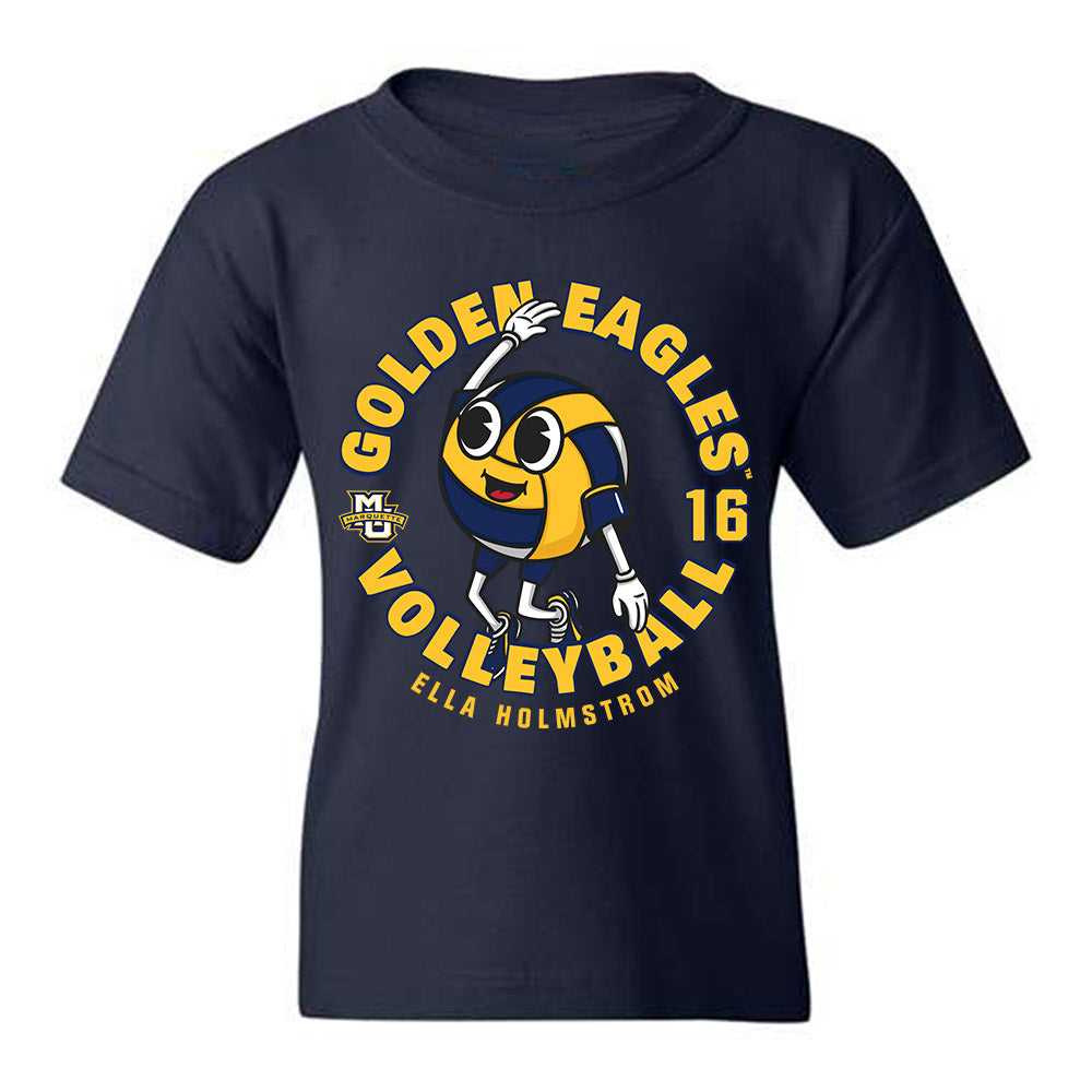 Marquette - NCAA Women's Volleyball : Ella Holmstrom - Fashion Shersey Youth T-Shirt