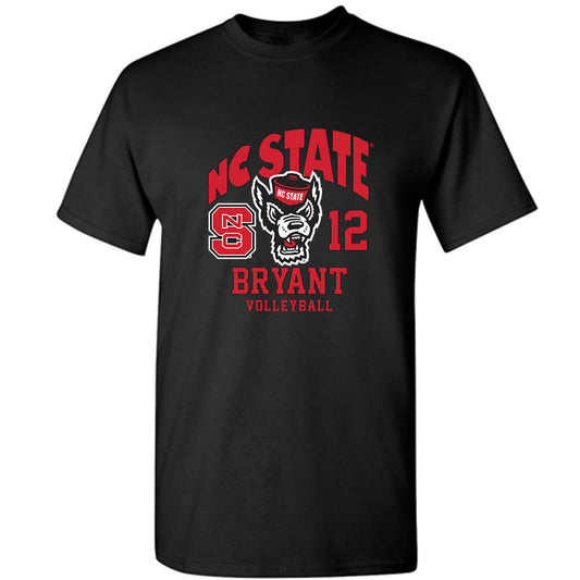 NC State - NCAA Women's Volleyball : Courtney Bryant - Black Fashion Shersey Short Sleeve T-Shirt