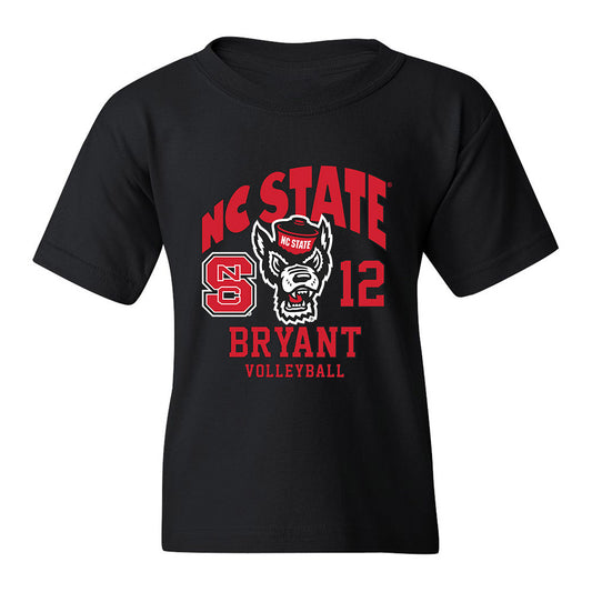 NC State - NCAA Women's Volleyball : Courtney Bryant - Black Fashion Shersey Youth T-Shirt