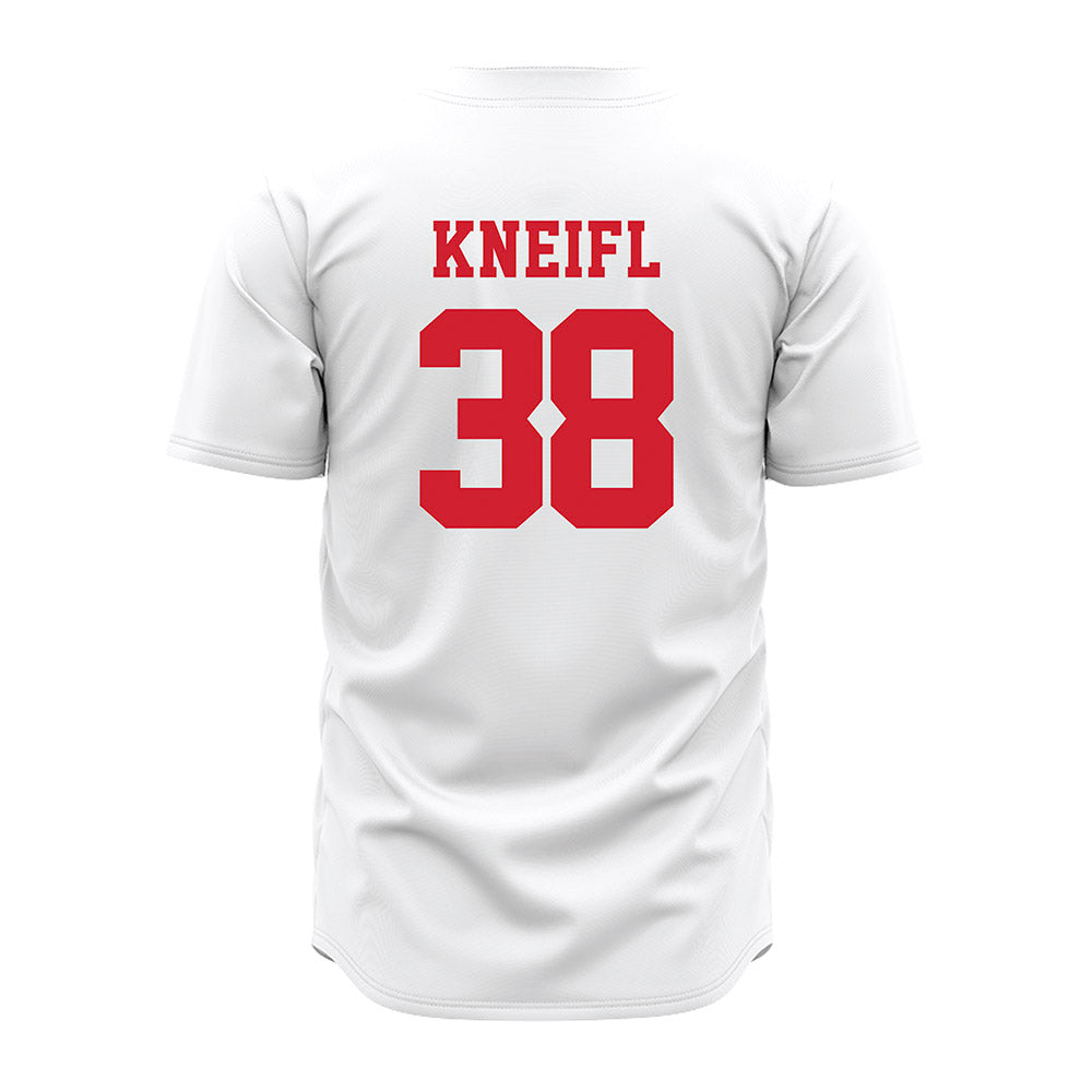 Nebraska - NCAA Baseball : Brooks Kneifl - Baseball Jersey White