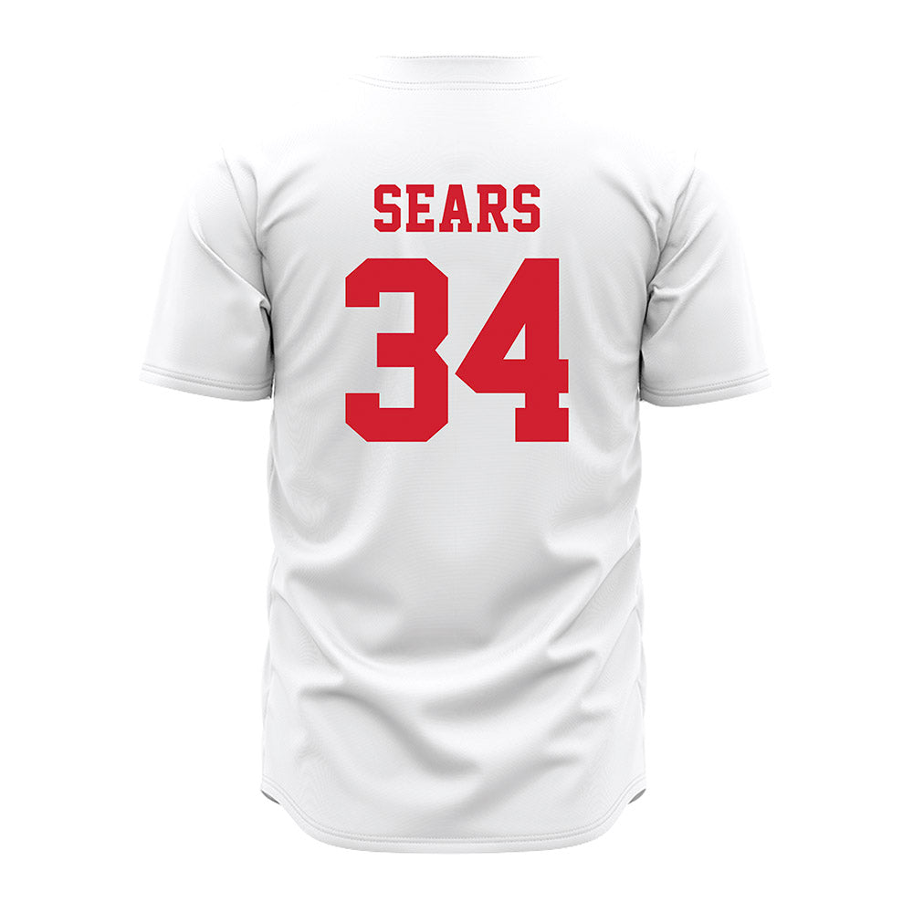Nebraska - NCAA Baseball : Brett Sears - Baseball Jersey White
