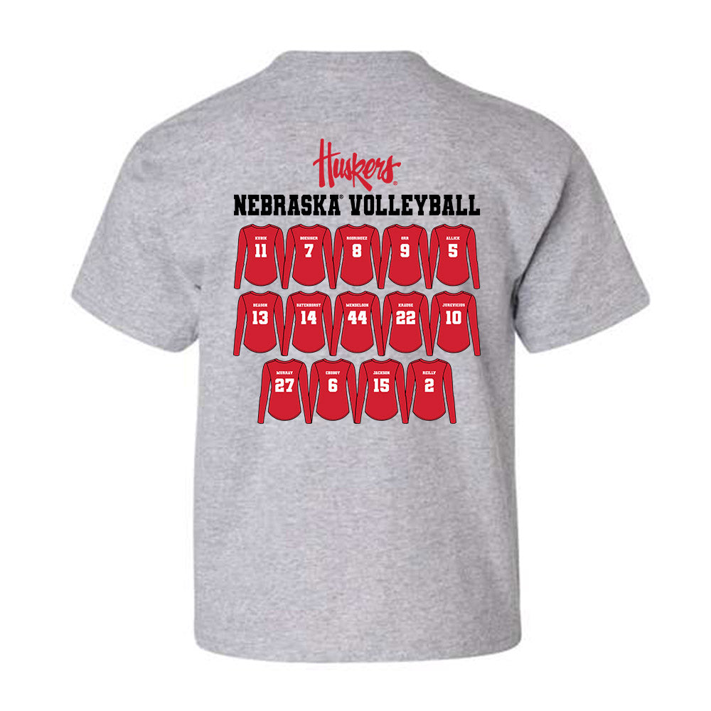 Nebraska - NCAA Women's Volleyball : All Athletes - Team Caricature Youth T-Shirt