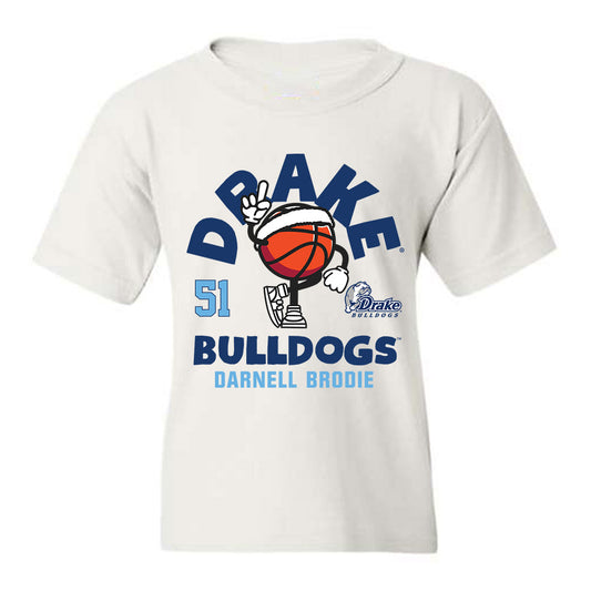 Drake - NCAA Men's Basketball : Darnell Brodie - Youth T-Shirt Fashion Shersey