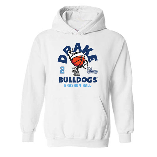 Drake - NCAA Men's Basketball : Brashon Hall - Hooded Sweatshirt Fashion Shersey