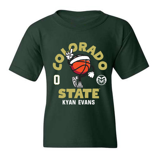 Colorado State - NCAA Men's Basketball : Kyan Evans - Youth T-Shirt Fashion Shersey