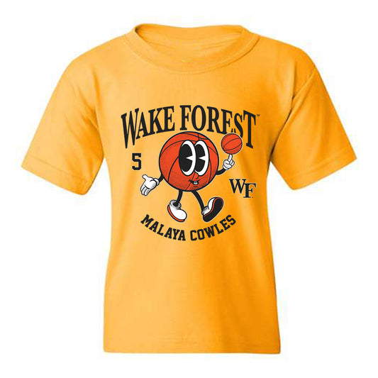 Wake Forest - NCAA Women's Basketball : Malaya Cowles - Youth T-Shirt Fashion Shersey