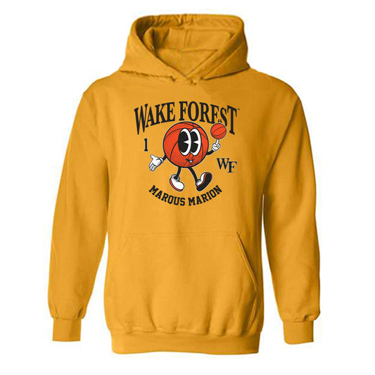 Wake Forest - NCAA Men's Basketball : Marqus Marion - Hooded Sweatshirt Fashion Shersey