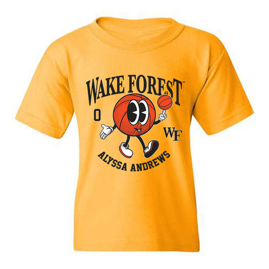 Wake Forest - NCAA Women's Basketball : Alyssa Andrews - Youth T-Shirt Fashion Shersey