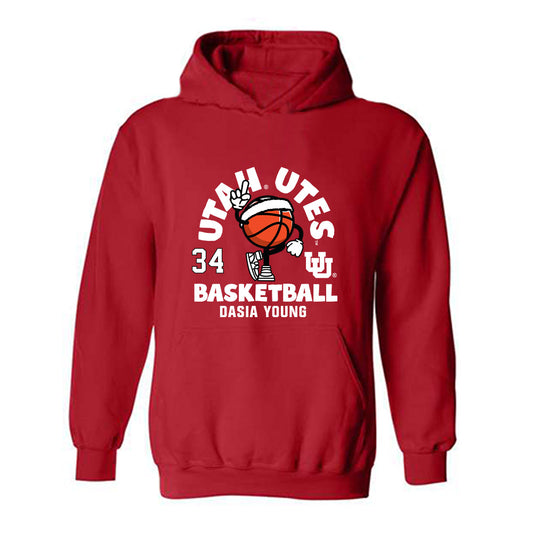 Utah - NCAA Women's Basketball : Dasia Young - Hooded Sweatshirt Fashion Shersey