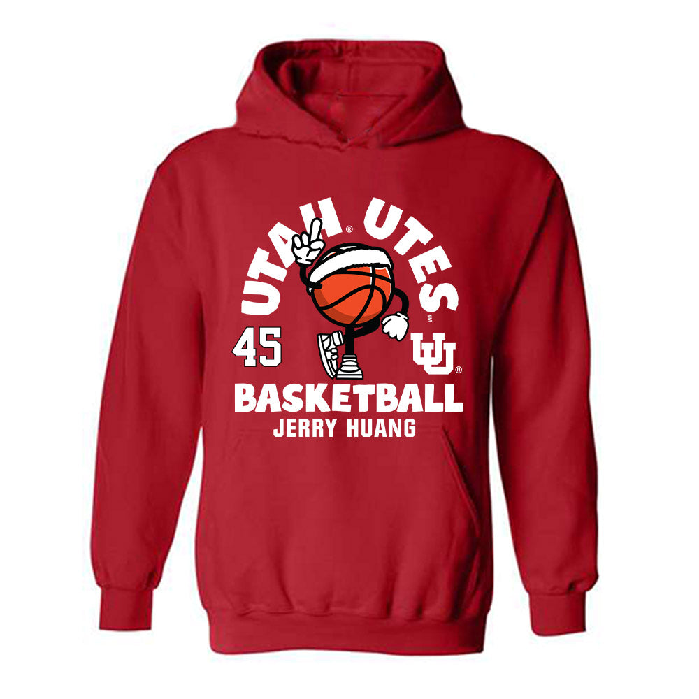 Utah - NCAA Men's Basketball : Jerry Huang - Hooded Sweatshirt Fashion Shersey