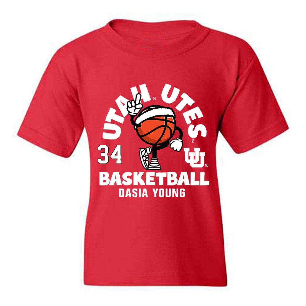 Utah - NCAA Women's Basketball : Dasia Young - Youth T-Shirt Fashion Shersey