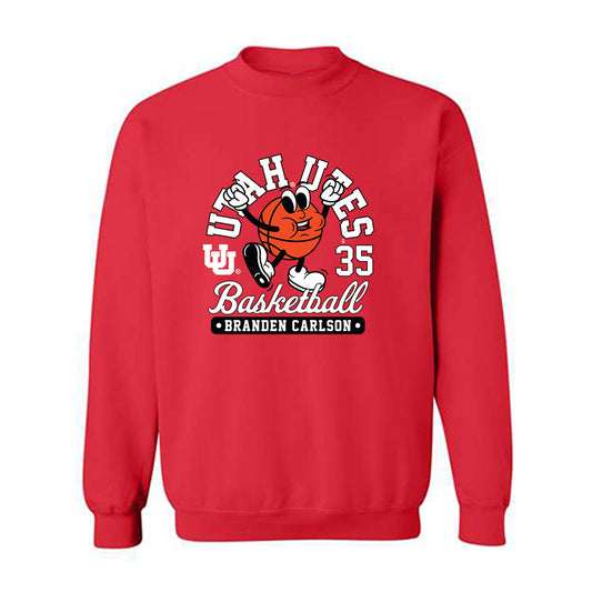 Utah - NCAA Men's Basketball : Branden Carlson - Crewneck Sweatshirt Fashion Shersey