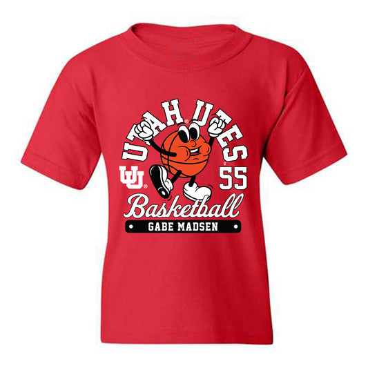 Utah - NCAA Men's Basketball : Gabe Madsen - Youth T-Shirt Fashion Shersey