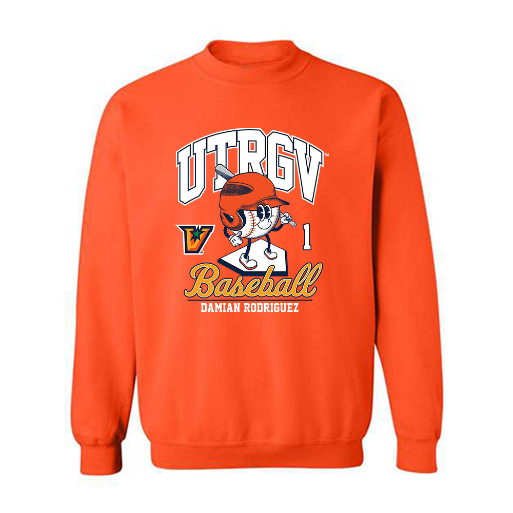 UTRGV - NCAA Baseball : Damian Rodriguez - Crewneck Sweatshirt Fashion Shersey