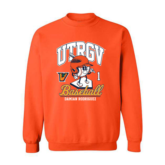 UTRGV - NCAA Baseball : Damian Rodriguez - Crewneck Sweatshirt Fashion Shersey