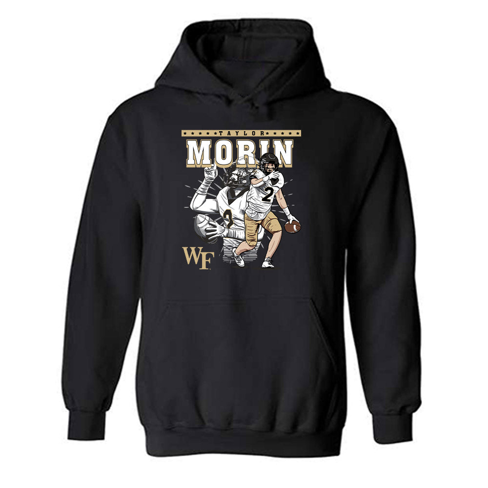 Wake Forest - NCAA Football : Taylor Morin - Black Caricature Hooded Sweatshirt