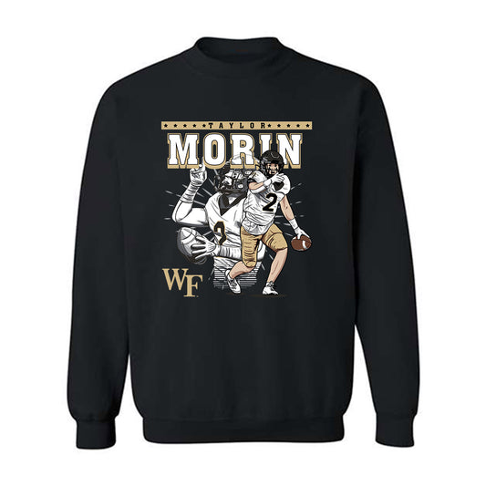 Wake Forest - NCAA Football : Taylor Morin - Black Caricature Sweatshirt