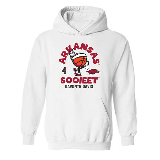 Arkansas - NCAA Men's Basketball : Davonte Davis - Hooded Sweatshirt Fashion Shersey