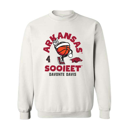 Arkansas - NCAA Men's Basketball : Davonte Davis - Crewneck Sweatshirt Fashion Shersey