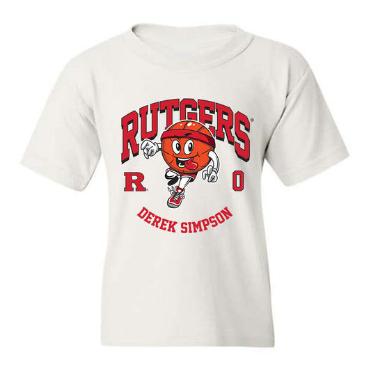 Rutgers - NCAA Men's Basketball : Derek Simpson - Youth T-Shirt Fashion Shersey